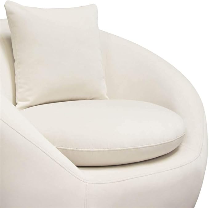 Velvet Swivel Accent Chair with Gold Base