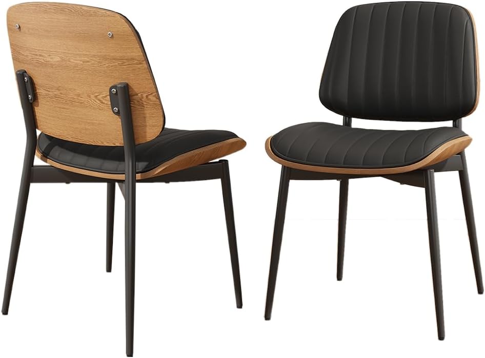 PU Leather Upholstered Dining Chairs Set of 2