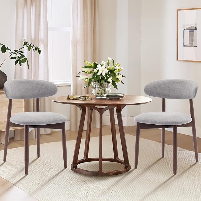Upholstered Wooden Dining Chairs Set of 4