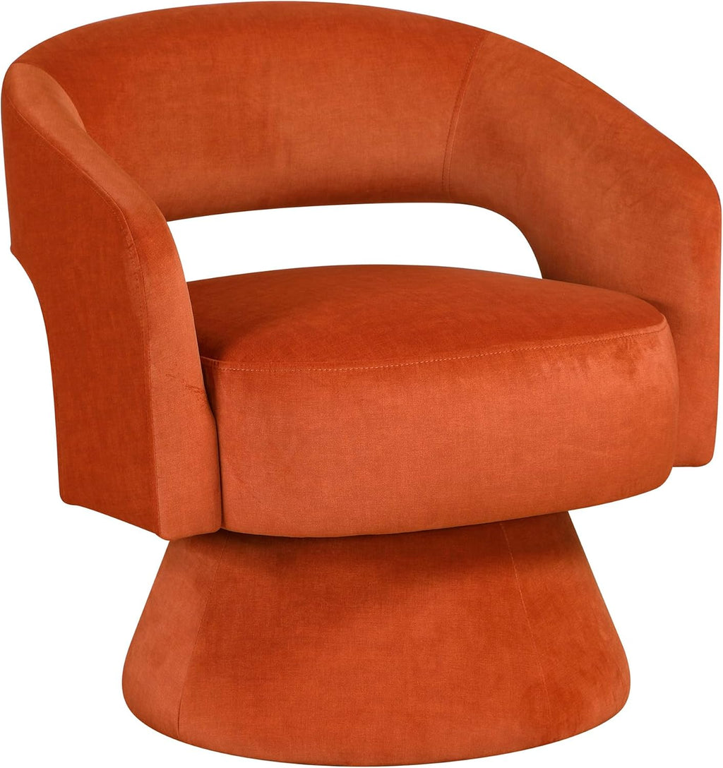 360° Swivel Velvet Barrel Accent Chair