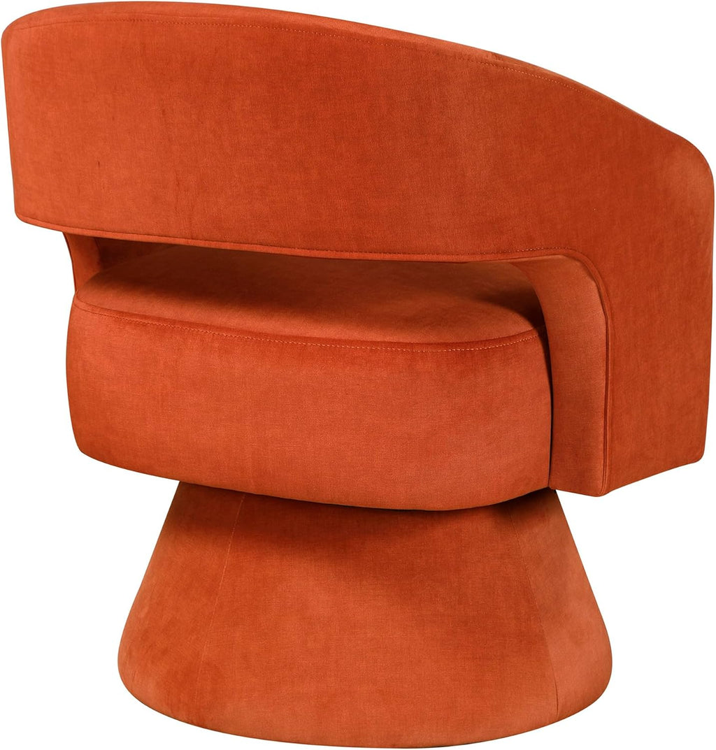 360° Swivel Velvet Barrel Accent Chair