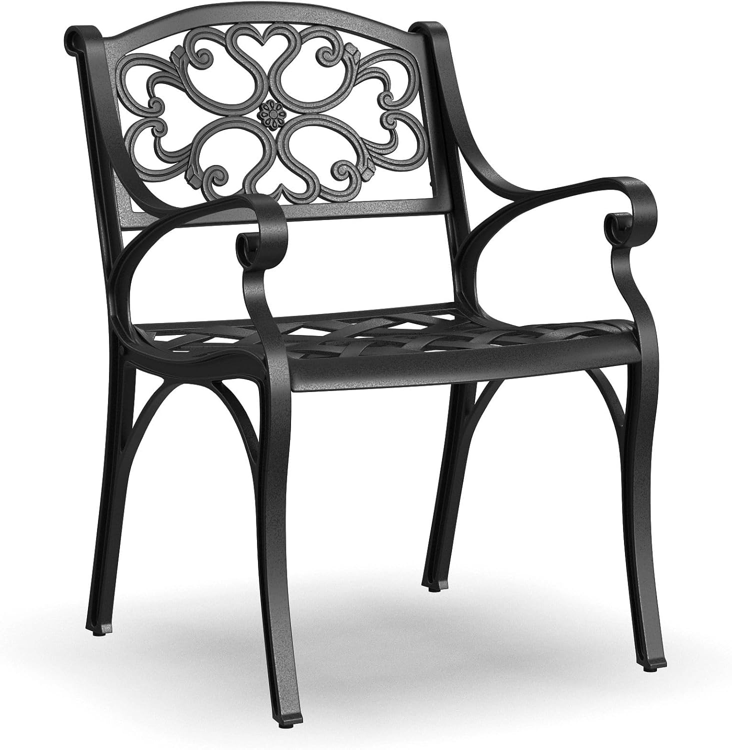 Cast Aluminum Outdoor Dining Chairs Set of 2