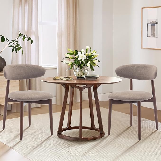 Upholstered Wooden Dining Chairs Set of 4