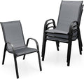 Stackable Outdoor Patio Dining Chairs Set of 4