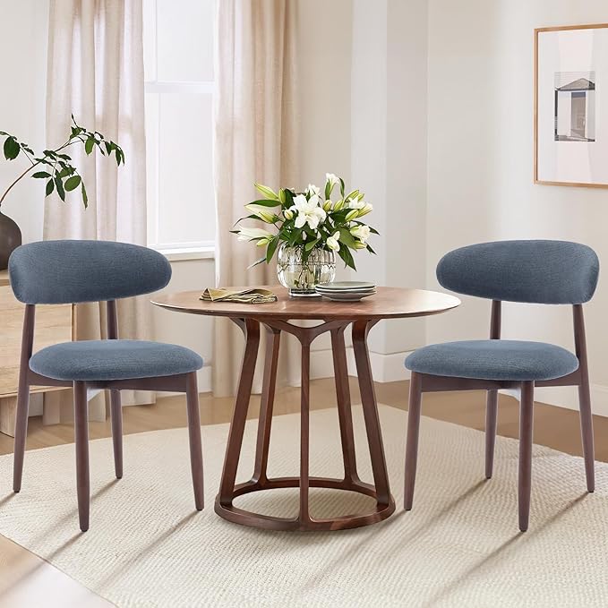 Upholstered Wooden Dining Chairs Set of 4