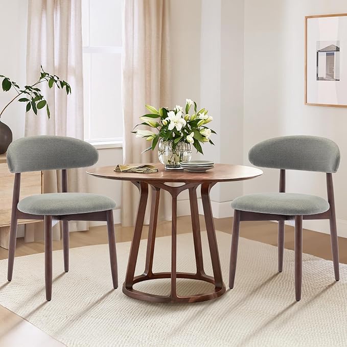 Upholstered Wooden Dining Chairs Set of 4