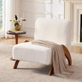 Oversized Sherpa Armless Accent Chair