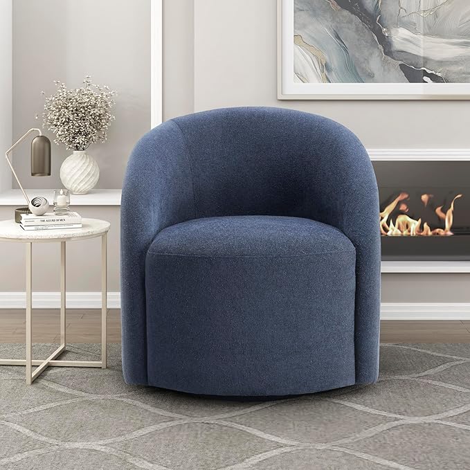 360° Swivel Boucle Accent Armchair