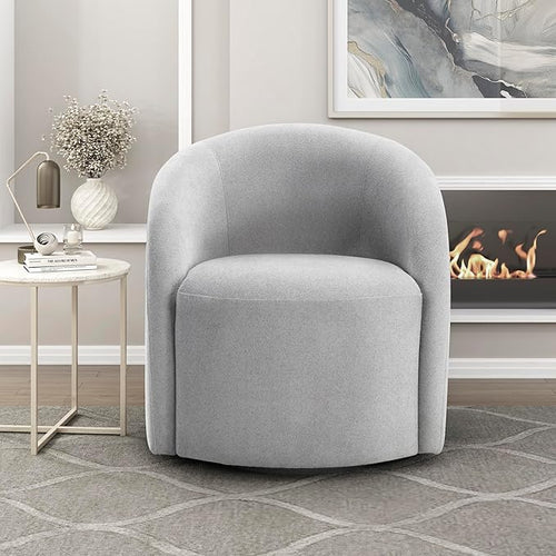 360° Swivel Boucle Accent Armchair
